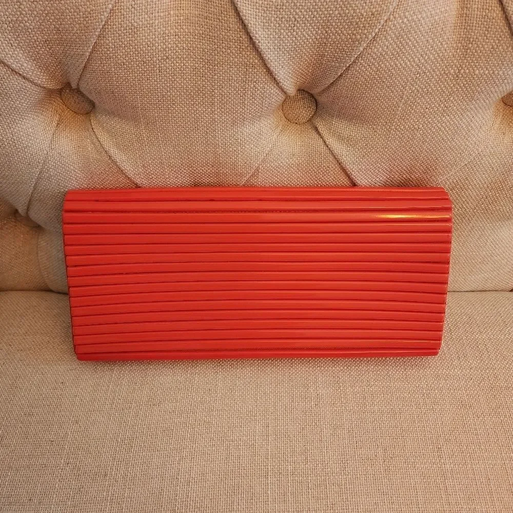 Tory Burch Orange Clutch with Dust Cover